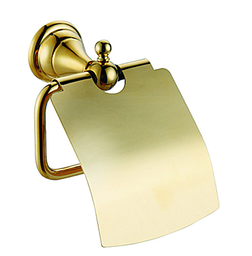 Azario AZ-91110G Elvia Держатель туалетной бумаги с крышкой, золото купить в интернет-магазине Сквирел