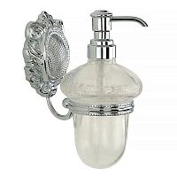 Migliore 16656 Cleopatra Дозатор жидкого мыла, стекло прозрачное с матовым декором/хром