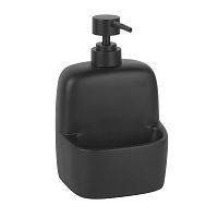 WasserKraft  K-8499BLACK Дозатор с емкостью для губки купить  в интернет-магазине Сквирел