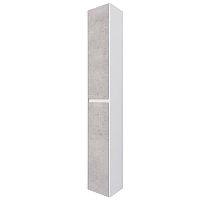 Dreja 99.0505 Slim Пенал подвесной/напольный, 30х190 см, универсальный, белый глянец/бетон