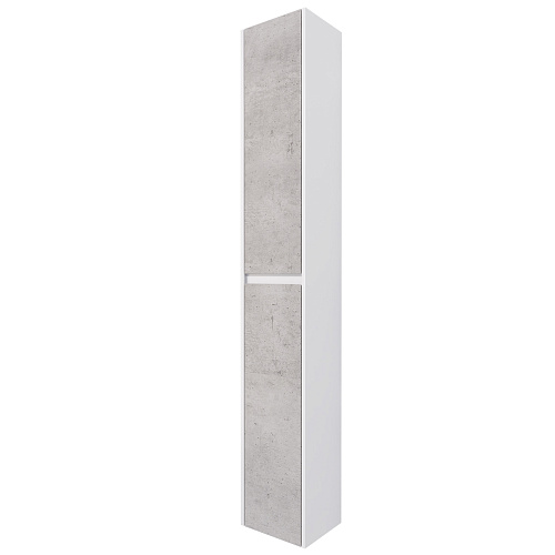 Dreja 99.0505 Slim Пенал подвесной/напольный, 30х190 см, универсальный, белый глянец/бетон купить  в интернет-магазине Сквирел