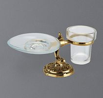 Art & Max Barocco Crystal AM-1789-Cr-C стакан и мыльница настольные керамика barocco crystal хром