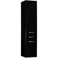 Акватон 1A135203AM950 Америна Шкаф - колонна 34х152 см, черный/хром глянец купить  в интернет-магазине Сквирел