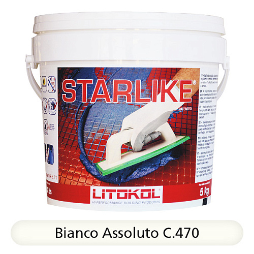Litokol Litochrom Starlike C470(2.5кг)_Bianco Assoluto  Эпоксидная затирка снято с производства