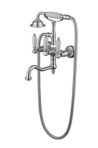 Caprigo 03-510-сrm Adria-Classic Смеситель для ванной с душевым комплектом, хром