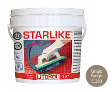 Litokol LITOCH_STARLIKE_C280(5кг)_Grigio Fango (exp_date)  Эпоксидная затирка