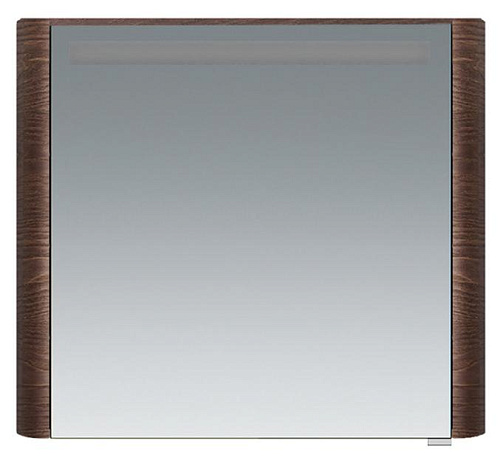 AM.PM M30MCL0801TF Sensation, Зеркальный шкаф, левый, 80х70 см, с подсветкой, табачный дуб текстурированный купить  в интернет-магазине Сквирел