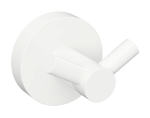 Bemeta 104106034 White Крючок для одежды 5.5 см, двойной, белый купить в интернет-магазине Сквирел