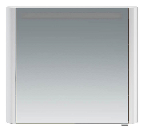 AM.PM M30MCL0801WG Sensation, Зеркальный шкаф, левый, 80х70 см, с подсветкой, белый глянец купить  в интернет-магазине Сквирел