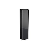 Geberit Acanto Высокий шкафчик 380 x 1730 x 360 мм, фронтальная часть: черное стеклокорпус: черный матовый — лакированный