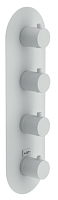 NOBILI WE00103/TWM LIVE термостатический смеситель для душа 3 выхода (внешняя часть), матовый белый