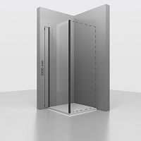 RGW 352205309-14 Z-050-3B Боковая панель 200 см для душевой двери, профиль черный
