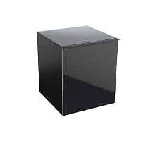 Geberit Acanto 500.618.16.1 Боковой шкафчик 450 x 520 x 476 мм, фронтальная часть: черное стекло корпус: черный матовый — лакированный