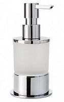 Bemeta 138109161 Omega Дозатор для жидкого мыла 8 см, матовое стекло, хром купить  в интернет-магазине Сквирел