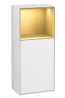 Villeroy & Boch F510HFGF Finion Шкаф-пенал, Glossy White Lacquer / Gold Matt Lacquer купить  в интернет-магазине Сквирел