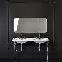 Kerasan Waldorf 9195K1cr металлическая структура для раковины 150см, со стеклянной полочкой, цвет хром (из 2-х коробок: арт. 919590+920290 и 919801) купить  в интернет-магазине Сквирел