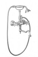 Cezares GOLF-VDF-01-M Смеситель для ванны с ручным душем, хром