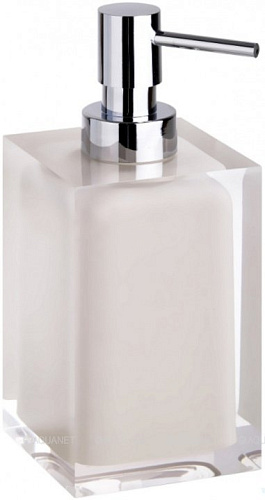 Bemeta 120109016-101 Vista Дозатор для жидкого мыла 7 см, отдельностоящий, бежевый/хром купить в интернет-магазине Сквирел