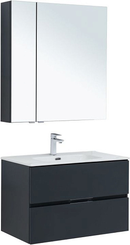 Aquanet 00274200 Алвита New Комплект мебели для ванной комнаты, серый купить  в интернет-магазине Сквирел