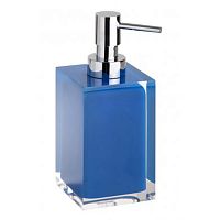 Bemeta 120109016-102 Vista Дозатор для жидкого мыла 7 см, отдельностоящий, синий/хром