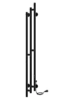 INDIGO LSKE150-17BRRt Sky Электрический полотенцесушитель (electro) 150/17 (скр. монтаж, скрытый провод справа), черный муар