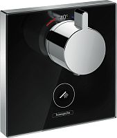 Hansgrohe 15735600 ShowerSelect Термостат стеклянный, черный/хром