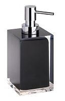 Bemeta 120109016-100 Vista Дозатор для жидкого мыла 7 см, отдельностоящий, хром/черный купить  в интернет-магазине Сквирел