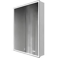Jorno Sli.03.60/W Slide Зеркало-шкаф 60х80 см, с подсветкой и часами, белый купить  в интернет-магазине Сквирел