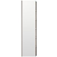 Акватон 1A253403SDB20 Сканди Шкаф - колонна с зеркалом, 40х160 см, белый/дуб верона купить  в интернет-магазине Сквирел