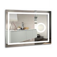 Azario ФР-00001375 Оптима Зеркало подвесное, с подсветкой, 92х69 см, белое купить  в интернет-магазине Сквирел