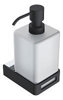 Boheme 10957-CR-B Q Диспенсер для жидкого мыла, настенный, хром/черный купить  в интернет-магазине Сквирел