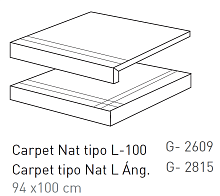 Aparici Carpet Sand Nat. TipoL100 94x100 Ступень