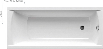 Ravak C541000000 Ванна акриловая Classic, 170x70 см, белый